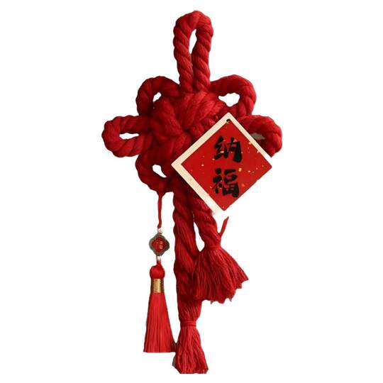 中国结镇宅装饰万字结乔迁小挂件入户门把diy手工红色喜庆春氛围