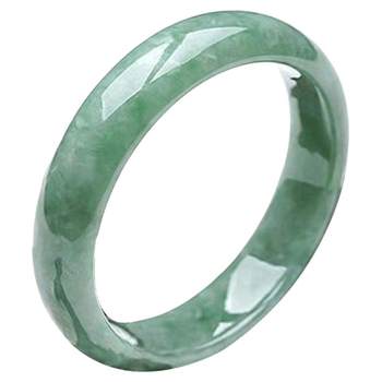 Girl's light green floating flowers jade bracelet with certificate of prosperity