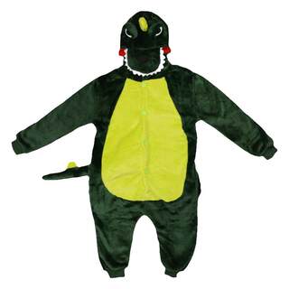 Soft coral velvet one-piece pajamas with cute cartoon characters