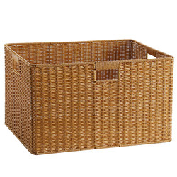 Cabinet cloakroom clothing storage basket with fabric large bedroom sweater storage box imitation rattan lattice cabinet basket