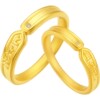 Saturday blessing gold 3d hard gold ring couple model