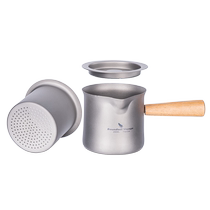 Biwei pure titanium outdoor travel tea set camping fair cup single-layer coffee cup anti-scalding tea maker teapot