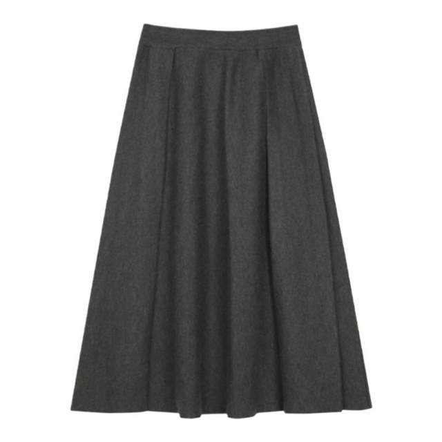 Solighter gray wool knitted skirt