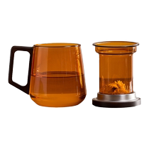 Jianxi mug tea and water separation cup tea set tea cup scented tea office men and women water cup glass tea cup