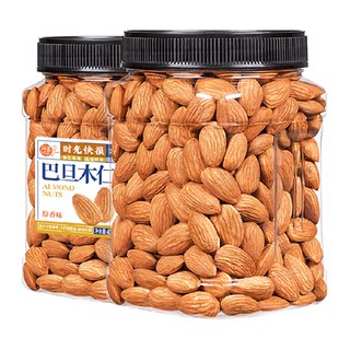 每果时光原味巴旦木仁杏仁扁桃仁盐焗巴达木孕妇坚果罐装烘焙零食