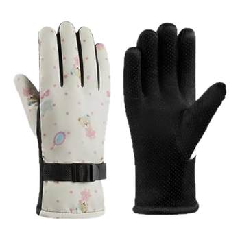 Ski riding gloves with touch screen and velvet thickening in winter