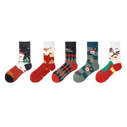 Christmas socks for men and women, winter Christmas gifts, cute home stockings gift box, couple mid-calf socks, trendy autumn and winter