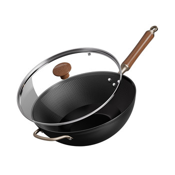 Astar extremely iron wok lightweight uncoated iron pan