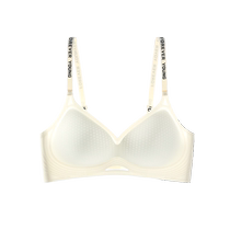 Ice Silk Cool Feeling Seamless Underwear Womens Small Breast Gathering Summer Thin Style Upper Breast Holding Letter Shoulder Strap Beautiful Back Bra