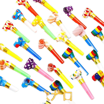 Creative childrens toys baby birthday party fun trumpet cute blowing dragon whistle telescopic whistle blowing roll