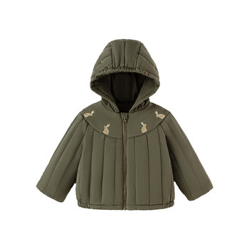 Babylove baby cotton top winter hooded out thickened warm jacket children's embroidered three-proof cotton jacket Babylove baby cotton top winter hooded out thickened warm jacket children's embroidered three-proof cotton jacket