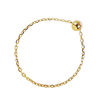 18k gold cross link pass gold beads