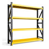 Yellow and black multi-layer household storage shelves