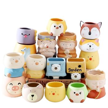 Cartoon animal succulent flower pot | over 4,000 additional purchases