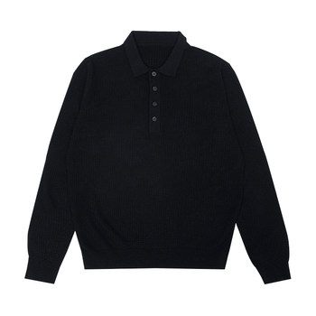 Deer king 100% cashmere sweater men's lapel jacquard knit Deer king 100% cashmere sweater men's lapel jacquard knit