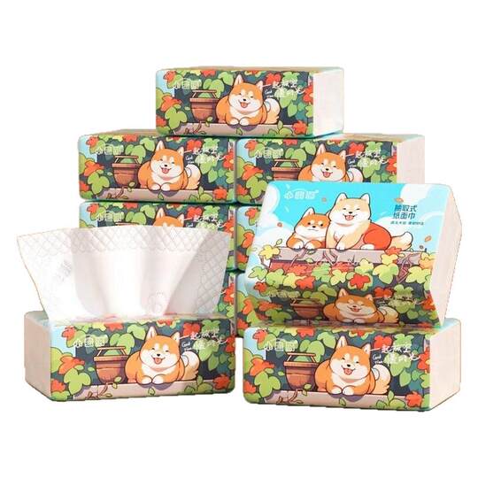 Manhua Little Bear Large Bag of Paper Pumping for Home Use Premium Hand Wiping Napkins Toilet Paper Toilet Napkins Whole Box Batch Paper Pumping