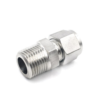 304/316 stainless steel ferrule joint ZG instrument fast welding-free RC thread external thread double ferrule straight-through terminal NPT