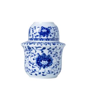Blue and white porcelain household wine warmer and wine set wine warmer