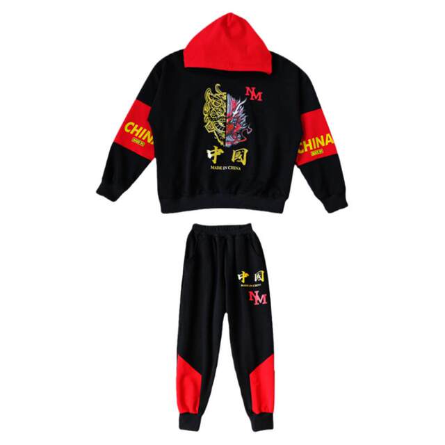 Boys' suit plus velvet new year winter spring autumn sweatshirt handsome