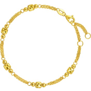 Christmas gift chow sang sang pure gold square perfect bracelet gold hand ornaments priced at 95477b