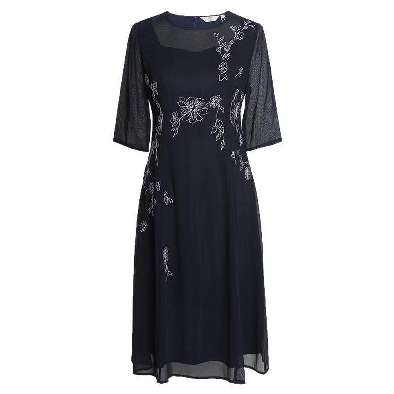 chinese dress ladies A-Line V-Neck Long Sleeves Court Train Chiffon/Lace Wedding Dresses Wi   Aino