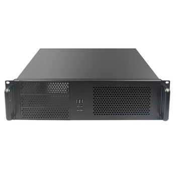 3U Industrial Control Server Chassis, Short 400mm Deep, 4 Hot-Swappable Hard Drives, Multi-Bay Atx Motherboard Slot Storage Host