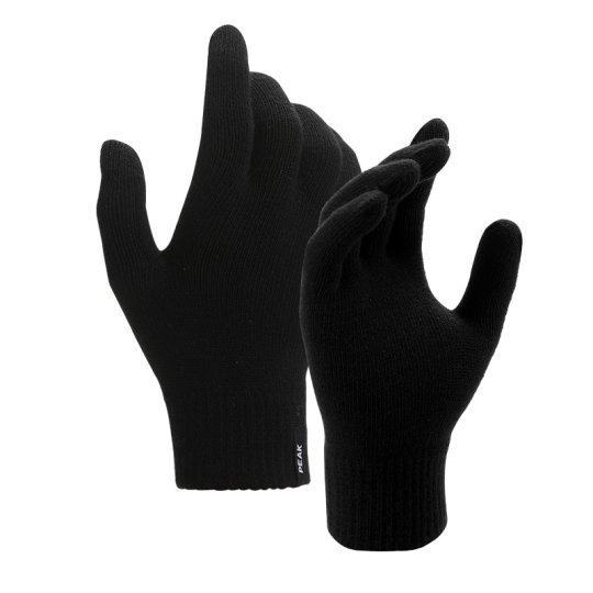匹克针织手套冬季男加绒保暖防寒防风触屏手套女冬天骑行滑雪户外