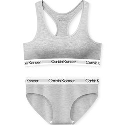 CarbinKoneer Sports Bra Set Women's No Wire Thin Large Breast Showing Small Breast Vest Style Bra