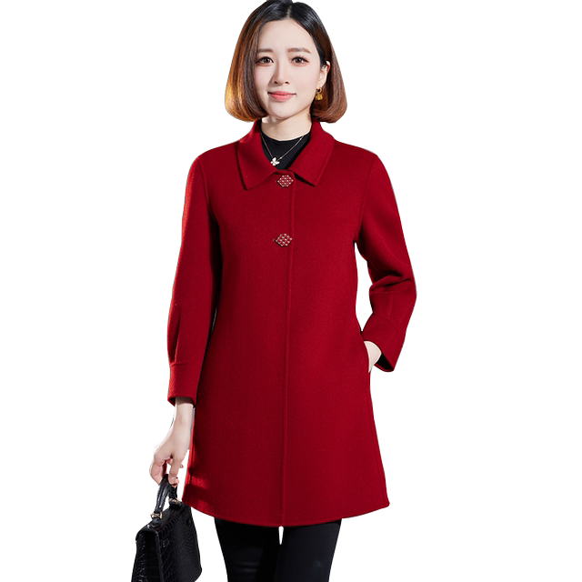 Karoviya double-sided woolen coat, western style jacket for women