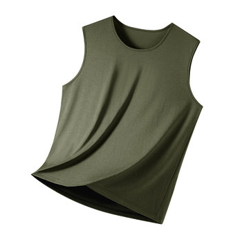Fenton men's modal cotton sleeveless broad shoulder vest summer breathable bottoming shirt ສາມາດໃສ່ໄດ້ຫຼາຍກວ່າເສື້ອຍືດທີ່ມີຂະຫນາດໃຫຍ່