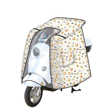 Electric vehicle windshield quilt with velvet and thickening in winter, all-inclusive battery motorcycle windshield to keep warm and cold, suitable for all seasons