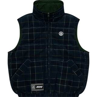 Aape plaid reversible trendy vest jacket