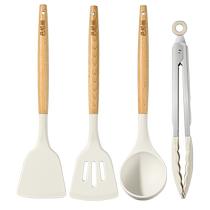 Silicone spatula non-stick cooking spatula household food grade high temperature resistant soup spoon leaking spatula kitchen utensil set 1789