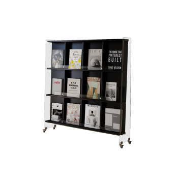 Living room magazine rack ins style reading display bookshelf