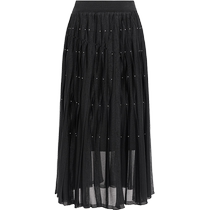 Ingenious pleat art] EP Yaying high-end series beaded Chinese style A-line long skirt 2024 summer wear 9304A