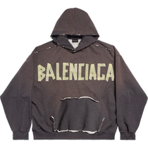 BALENCIAGA Balenciaga 24 summer new product TAPE TYPE mens large version hooded sweatshirt