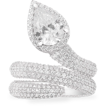APM Monaco three-layer circle pear-shaped silver ring womens fashionable personalized design silver jewelry ring gift couple