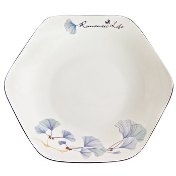 High-value hexagonal dining plate internet celebrity dish plate set