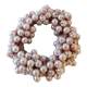 Champagne Pearl Hair Rope Women's Hair Tie Rubber Band Fashionable European and American French Ponytail Hair Rope Hair Accessories Simple Hair Tie
