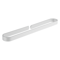 Cabei white bathroom towel rack without punching single pole space aluminum storage rack toilet wall hanging slipper towel bar