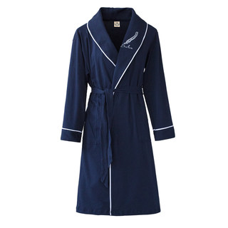 Nightgown men's pure cotton pajamas absorbent kimono yukata men's bathrobe robe yu robe cotton hotel bathrobe spring and autumn