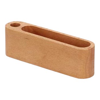 Beech black walnut three-compartment business card holder