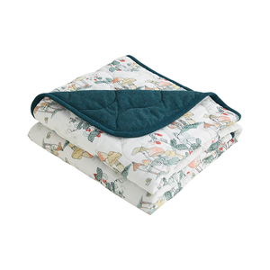 cutelife婴儿被子春秋款宝宝夹棉盖被幼儿园被子四季通用棉被