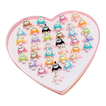 Egg boy party childrens ring girl diamond gem girl cartoon crystal small ring cartoon princess jewelry box