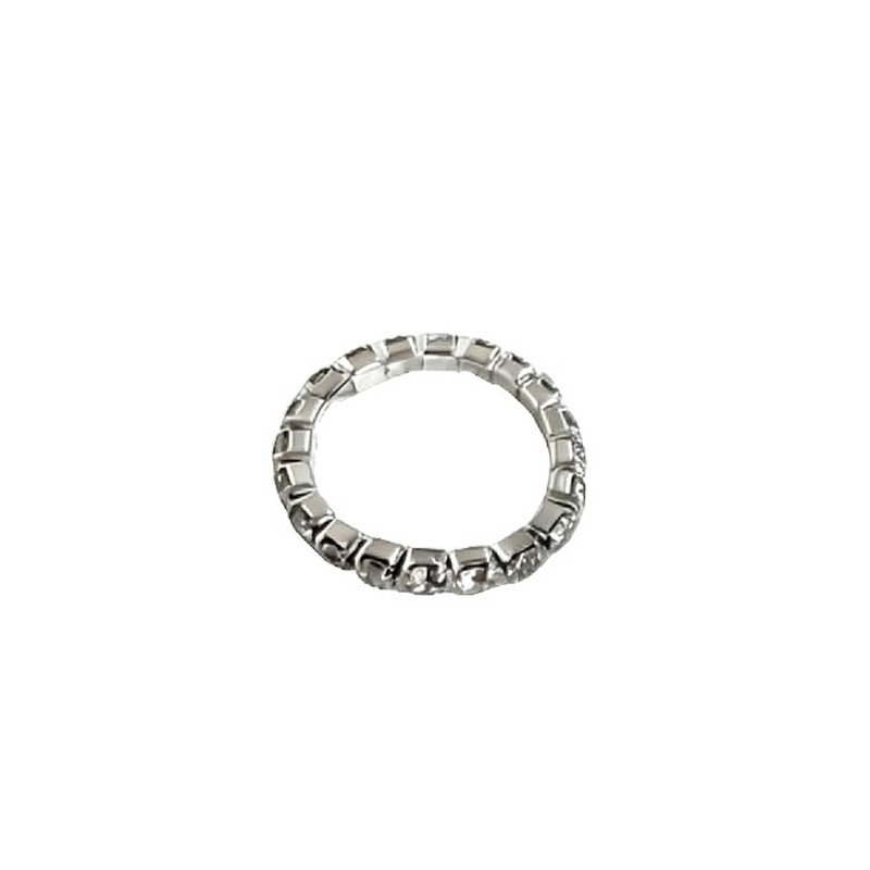 Classic versatile full-diamond elastic toe ring with high-end feel