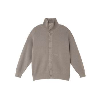 Bodydream loose cotton stand collar cardigan sweater Bodydream loose cotton stand collar cardigan sweater