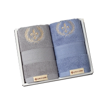 Jialiya towel gift box set of 2 pieces pure cotton birthday wedding annual party souvenir soft and absorbent 3641