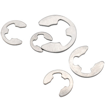 304 stainless steel open e-shaped snap-on clamp ring retaining ring