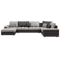 Quanyou Home Modern Simple Technology Fabric Sofa Large Living Room 2024 New U-shaped Sofa 111130