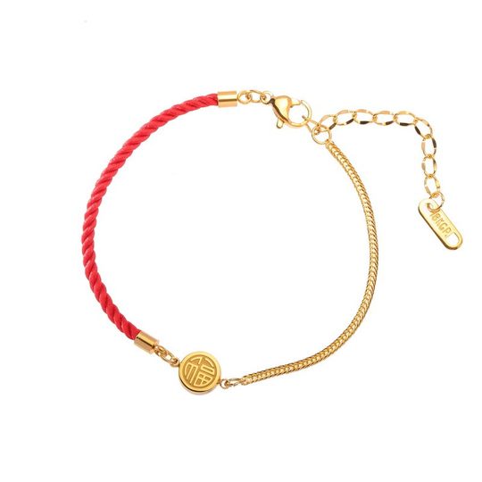 Браслет из красной веревки бренда Xiaofu не выцветает